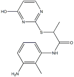 N-(3-amino-2-methylphenyl)-2-[(4-hydroxypyrimidin-2-yl)sulfanyl]propanamide 구조식 이미지