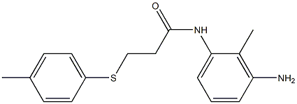 N-(3-amino-2-methylphenyl)-3-[(4-methylphenyl)sulfanyl]propanamide Structure