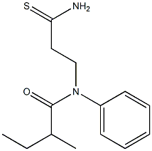 N-(3-amino-3-thioxopropyl)-2-methyl-N-phenylbutanamide 구조식 이미지