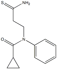 N-(3-amino-3-thioxopropyl)-N-phenylcyclopropanecarboxamide Structure