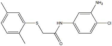 N-(3-amino-4-chlorophenyl)-2-[(2,5-dimethylphenyl)sulfanyl]acetamide 구조식 이미지