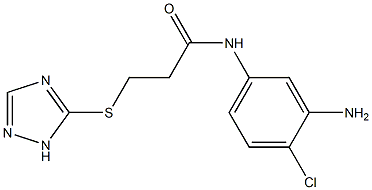 N-(3-amino-4-chlorophenyl)-3-(1H-1,2,4-triazol-5-ylsulfanyl)propanamide 구조식 이미지