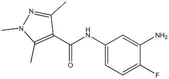 N-(3-amino-4-fluorophenyl)-1,3,5-trimethyl-1H-pyrazole-4-carboxamide 구조식 이미지