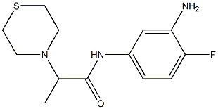 N-(3-amino-4-fluorophenyl)-2-(thiomorpholin-4-yl)propanamide 구조식 이미지