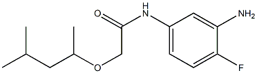 N-(3-amino-4-fluorophenyl)-2-[(4-methylpentan-2-yl)oxy]acetamide 구조식 이미지