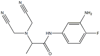 N-(3-amino-4-fluorophenyl)-2-[bis(cyanomethyl)amino]propanamide 구조식 이미지