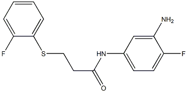 N-(3-amino-4-fluorophenyl)-3-[(2-fluorophenyl)sulfanyl]propanamide 구조식 이미지