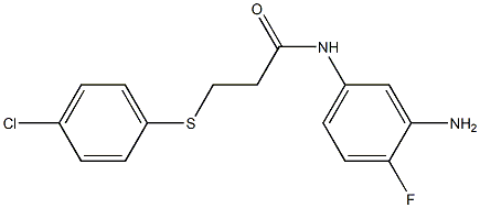 N-(3-amino-4-fluorophenyl)-3-[(4-chlorophenyl)sulfanyl]propanamide 구조식 이미지