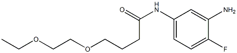 N-(3-amino-4-fluorophenyl)-4-(2-ethoxyethoxy)butanamide 구조식 이미지