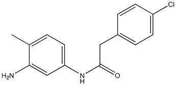 N-(3-amino-4-methylphenyl)-2-(4-chlorophenyl)acetamide 구조식 이미지