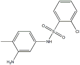 N-(3-amino-4-methylphenyl)-2-chlorobenzene-1-sulfonamide 구조식 이미지