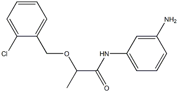 N-(3-aminophenyl)-2-[(2-chlorophenyl)methoxy]propanamide 구조식 이미지