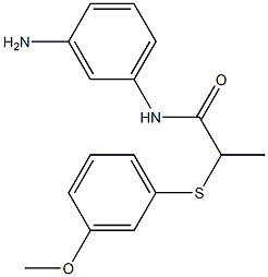 N-(3-aminophenyl)-2-[(3-methoxyphenyl)sulfanyl]propanamide 구조식 이미지