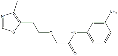 N-(3-aminophenyl)-2-[2-(4-methyl-1,3-thiazol-5-yl)ethoxy]acetamide Structure