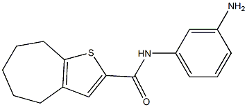 N-(3-aminophenyl)-4H,5H,6H,7H,8H-cyclohepta[b]thiophene-2-carboxamide 구조식 이미지