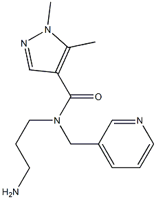 N-(3-aminopropyl)-1,5-dimethyl-N-(pyridin-3-ylmethyl)-1H-pyrazole-4-carboxamide Structure