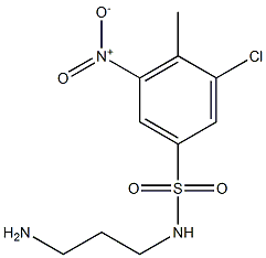 N-(3-aminopropyl)-3-chloro-4-methyl-5-nitrobenzene-1-sulfonamide Structure