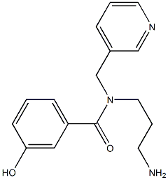 N-(3-aminopropyl)-3-hydroxy-N-(pyridin-3-ylmethyl)benzamide 구조식 이미지