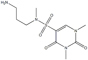 N-(3-aminopropyl)-N,1,3-trimethyl-2,4-dioxo-1,2,3,4-tetrahydropyrimidine-5-sulfonamide Structure