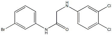 N-(3-bromophenyl)-2-[(3,4-dichlorophenyl)amino]acetamide 구조식 이미지