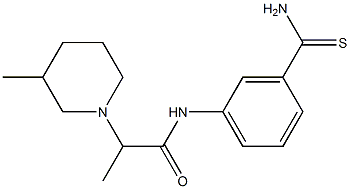 N-(3-carbamothioylphenyl)-2-(3-methylpiperidin-1-yl)propanamide Structure