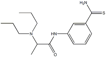 N-(3-carbamothioylphenyl)-2-(dipropylamino)propanamide 구조식 이미지