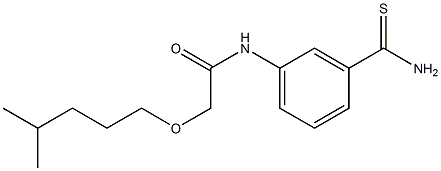 N-(3-carbamothioylphenyl)-2-[(4-methylpentyl)oxy]acetamide 구조식 이미지