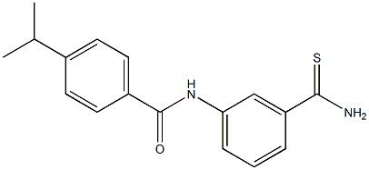 N-(3-carbamothioylphenyl)-4-(propan-2-yl)benzamide 구조식 이미지