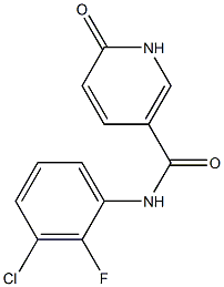 N-(3-chloro-2-fluorophenyl)-6-oxo-1,6-dihydropyridine-3-carboxamide 구조식 이미지