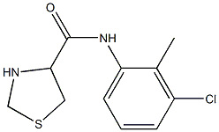 N-(3-chloro-2-methylphenyl)-1,3-thiazolidine-4-carboxamide Structure