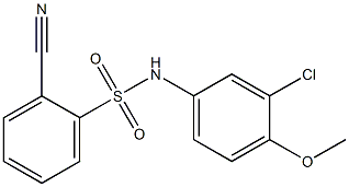 N-(3-chloro-4-methoxyphenyl)-2-cyanobenzene-1-sulfonamide Structure