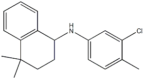 N-(3-chloro-4-methylphenyl)-4,4-dimethyl-1,2,3,4-tetrahydronaphthalen-1-amine 구조식 이미지