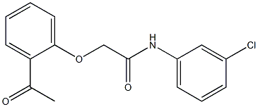 N-(3-chlorophenyl)-2-(2-acetylphenoxy)acetamide 구조식 이미지