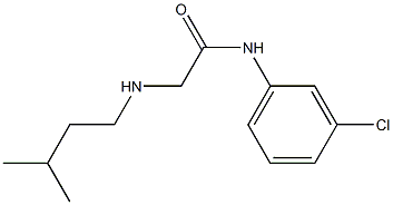 N-(3-chlorophenyl)-2-[(3-methylbutyl)amino]acetamide 구조식 이미지