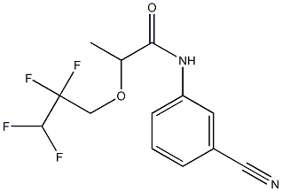 N-(3-cyanophenyl)-2-(2,2,3,3-tetrafluoropropoxy)propanamide 구조식 이미지