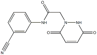 N-(3-cyanophenyl)-2-(3,6-dioxo-1,2,3,6-tetrahydropyridazin-1-yl)acetamide 구조식 이미지