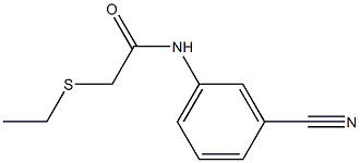 N-(3-cyanophenyl)-2-(ethylsulfanyl)acetamide 구조식 이미지