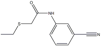 N-(3-cyanophenyl)-2-(ethylsulfanyl)acetamide Structure