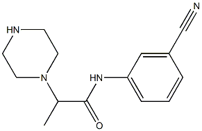 N-(3-cyanophenyl)-2-(piperazin-1-yl)propanamide 구조식 이미지