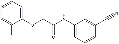 N-(3-cyanophenyl)-2-[(2-fluorophenyl)sulfanyl]acetamide Structure