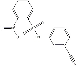 N-(3-cyanophenyl)-2-nitrobenzene-1-sulfonamide 구조식 이미지