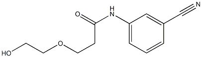 N-(3-cyanophenyl)-3-(2-hydroxyethoxy)propanamide 구조식 이미지