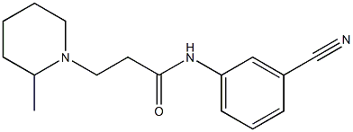 N-(3-cyanophenyl)-3-(2-methylpiperidin-1-yl)propanamide 구조식 이미지