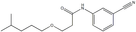 N-(3-cyanophenyl)-3-[(4-methylpentyl)oxy]propanamide 구조식 이미지