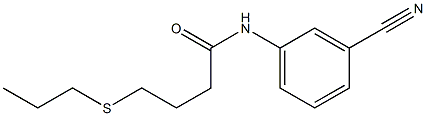 N-(3-cyanophenyl)-4-(propylsulfanyl)butanamide 구조식 이미지