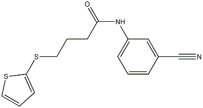 N-(3-cyanophenyl)-4-(thiophen-2-ylsulfanyl)butanamide 구조식 이미지