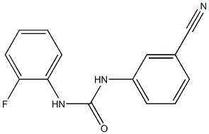 N-(3-cyanophenyl)-N'-(2-fluorophenyl)urea 구조식 이미지