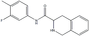 N-(3-fluoro-4-methylphenyl)-1,2,3,4-tetrahydroisoquinoline-3-carboxamide 구조식 이미지