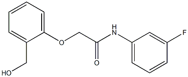 N-(3-fluorophenyl)-2-[2-(hydroxymethyl)phenoxy]acetamide 구조식 이미지