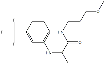 N-(3-methoxypropyl)-2-{[3-(trifluoromethyl)phenyl]amino}propanamide 구조식 이미지